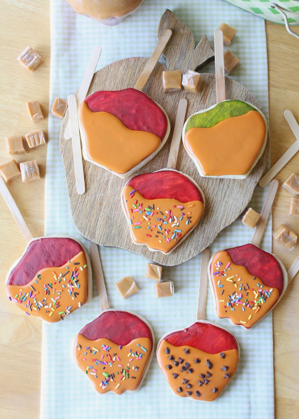 Caramel Apple Decorated Sugar Cookies, Lay The Table