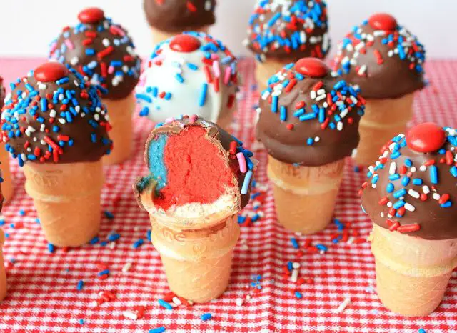 Mini ice cream cone cake pops