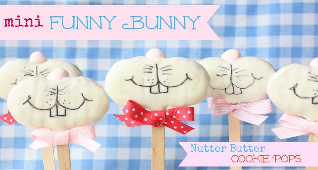 Mini Funny Bunny Nutter Butter Cookie Pops, Lay The Table