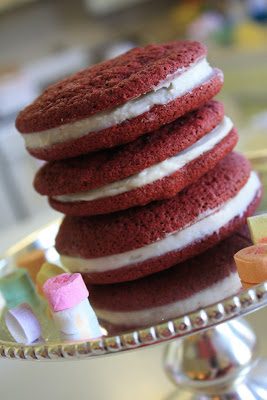Red Velvet Sandwich Cookies, Lay The Table