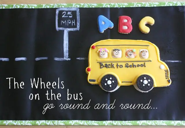 Big Yellow School Bus Cookie, Lay The Table