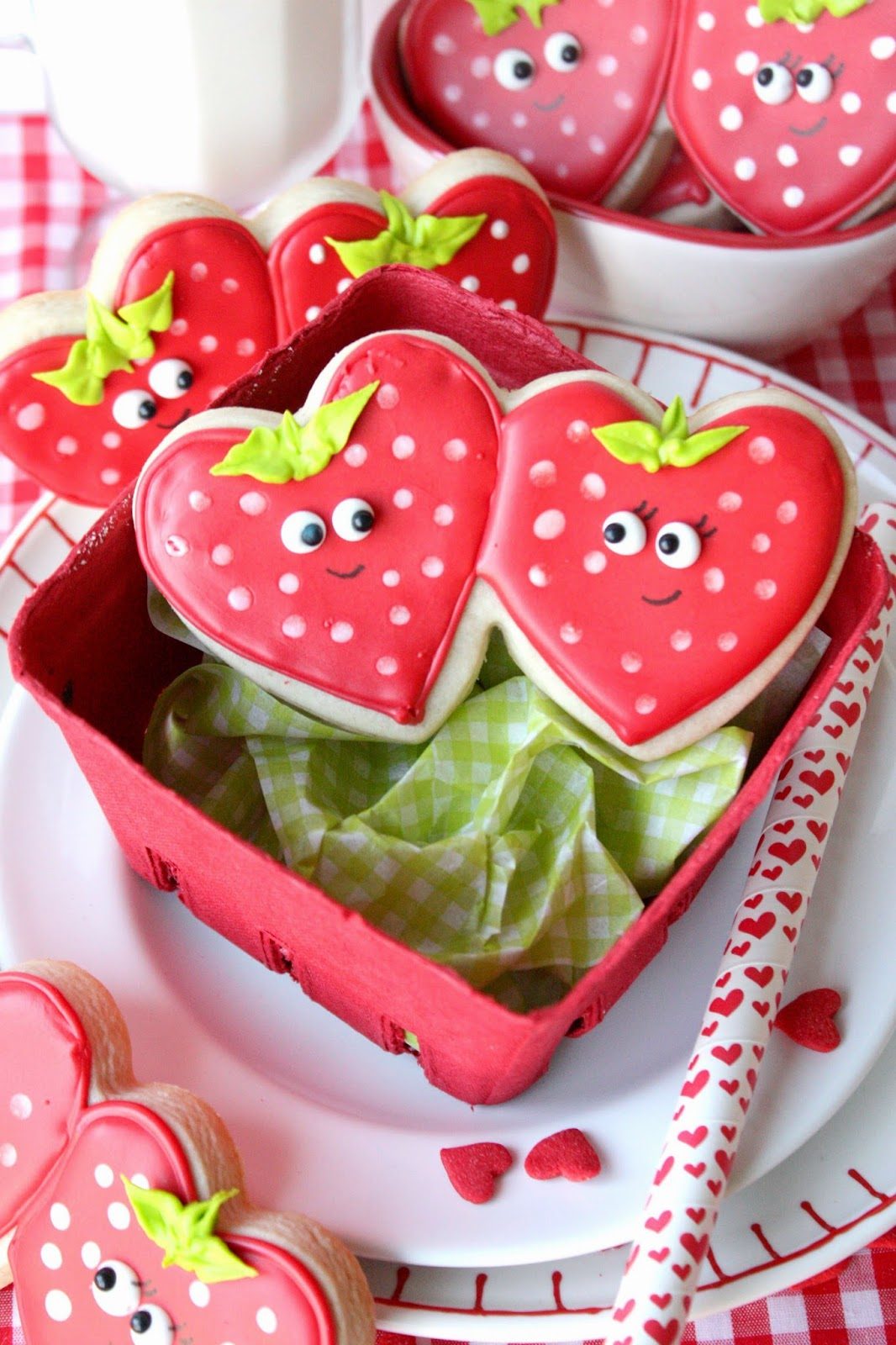 Strawberry Sweetheart Cookies, Lay The Table