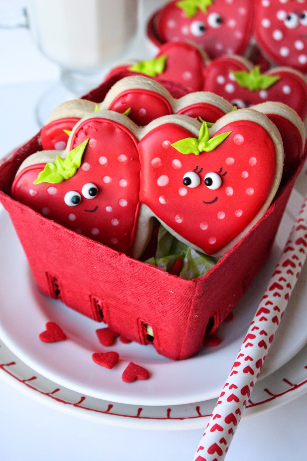 Strawberry Sweetheart Cookies, Lay The Table