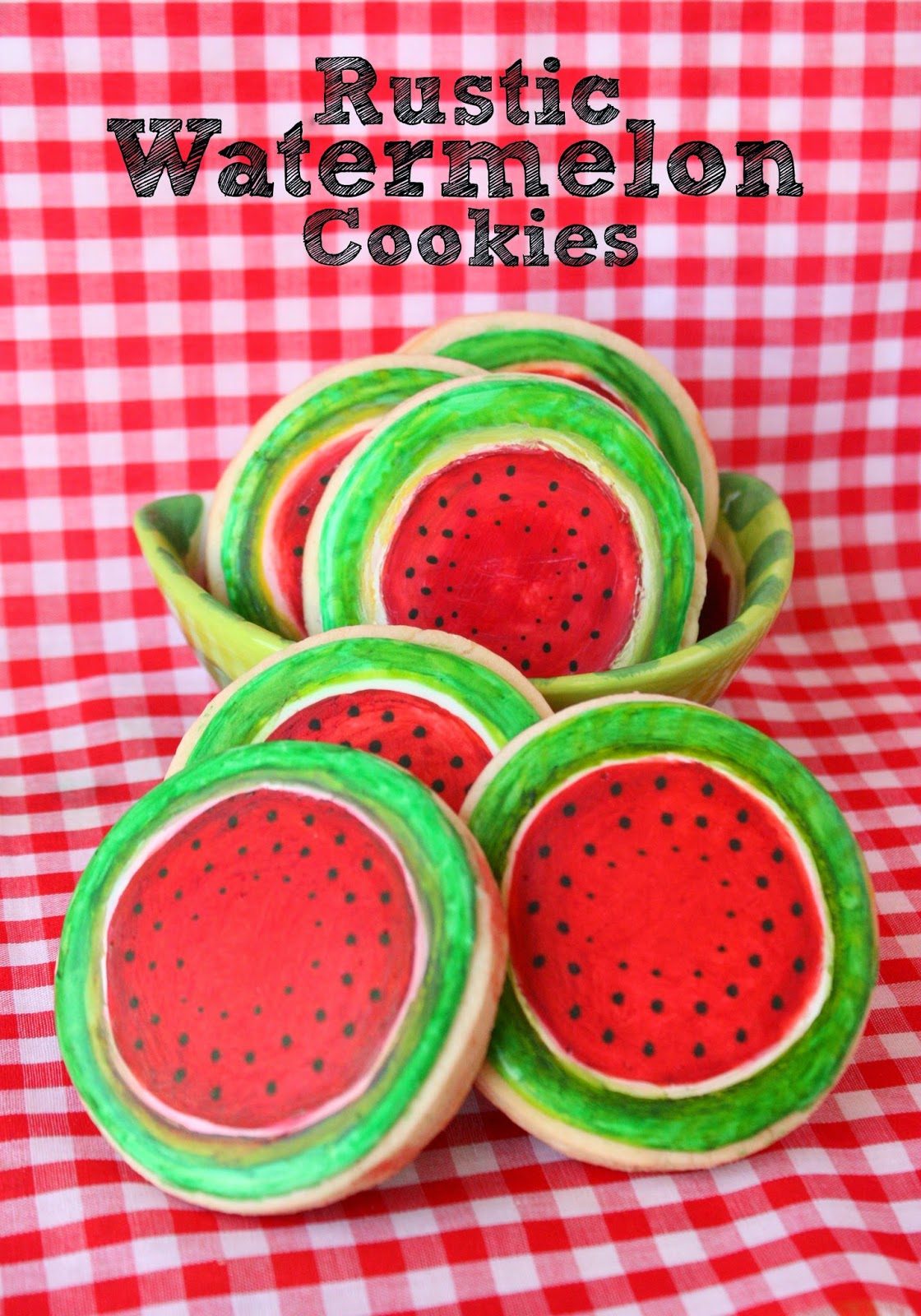 Rustic Watermelon Cookies, Lay The Table