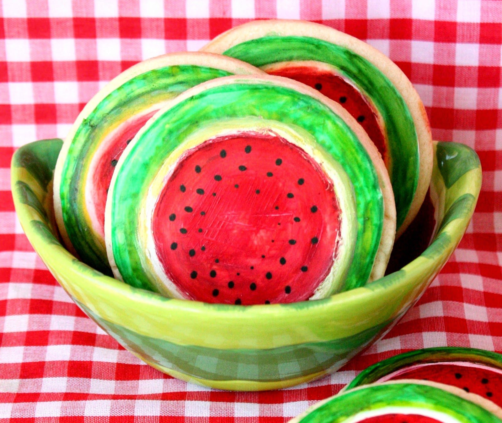 Rustic Watermelon Cookies, Lay The Table